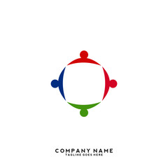 Creative people logo design template