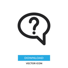 Speech bubble vector icon, simple sign for web site and mobile app.