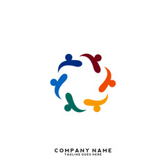 Creative people logo design template