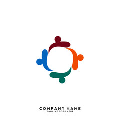 Creative people logo design template
