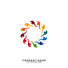 Creative people logo design template
