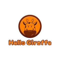 hello giraffe logo design