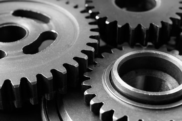 perspective view of industrial engine gear wheel