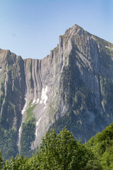 Fototapeta premium Mont Pécloz depuis le valon d'Orgeval, Bauges, Alpes, france