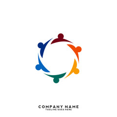Creative people logo design template