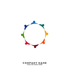 Creative people logo design template