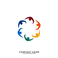 Creative people logo design template