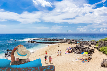 plage et piscine naturelle de Boucan Canot, Réunion 
