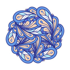 Vector colored ethnic ornamental element