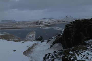 Coast winter Iceland