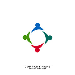 Creative people logo design template