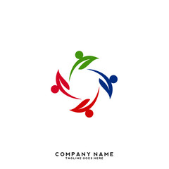 Creative people logo design template