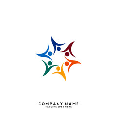 Creative people logo design template