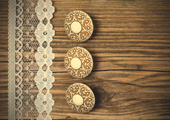vintage button and lace tape