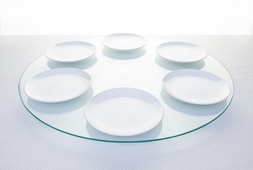 High key plated food display