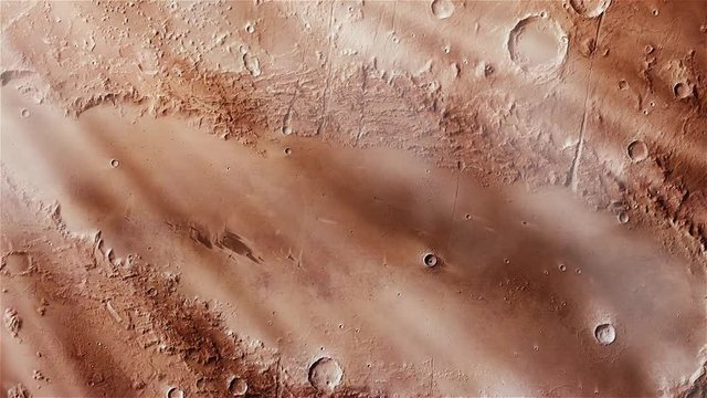 Weird Martian Crater called Orcus Patera in Mars. Elements of this image furnished by NASA. 