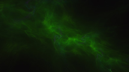 Obraz na płótnie Canvas 3D rendering abstract green fractal light background