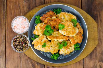 Cutlets of minced meat in batter. Photo