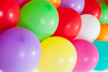 Fototapeta na wymiar Colorful party festive floating balloons on background