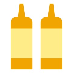 Mustard bottles icon. Flat illustration of mustard bottles vector icon for web design