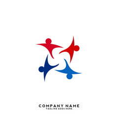 Creative people logo design template
