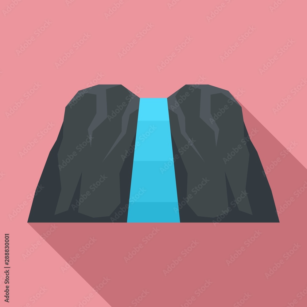 Aufkleber cascade fall icon. flat illustration of cascade fall vector icon for web design