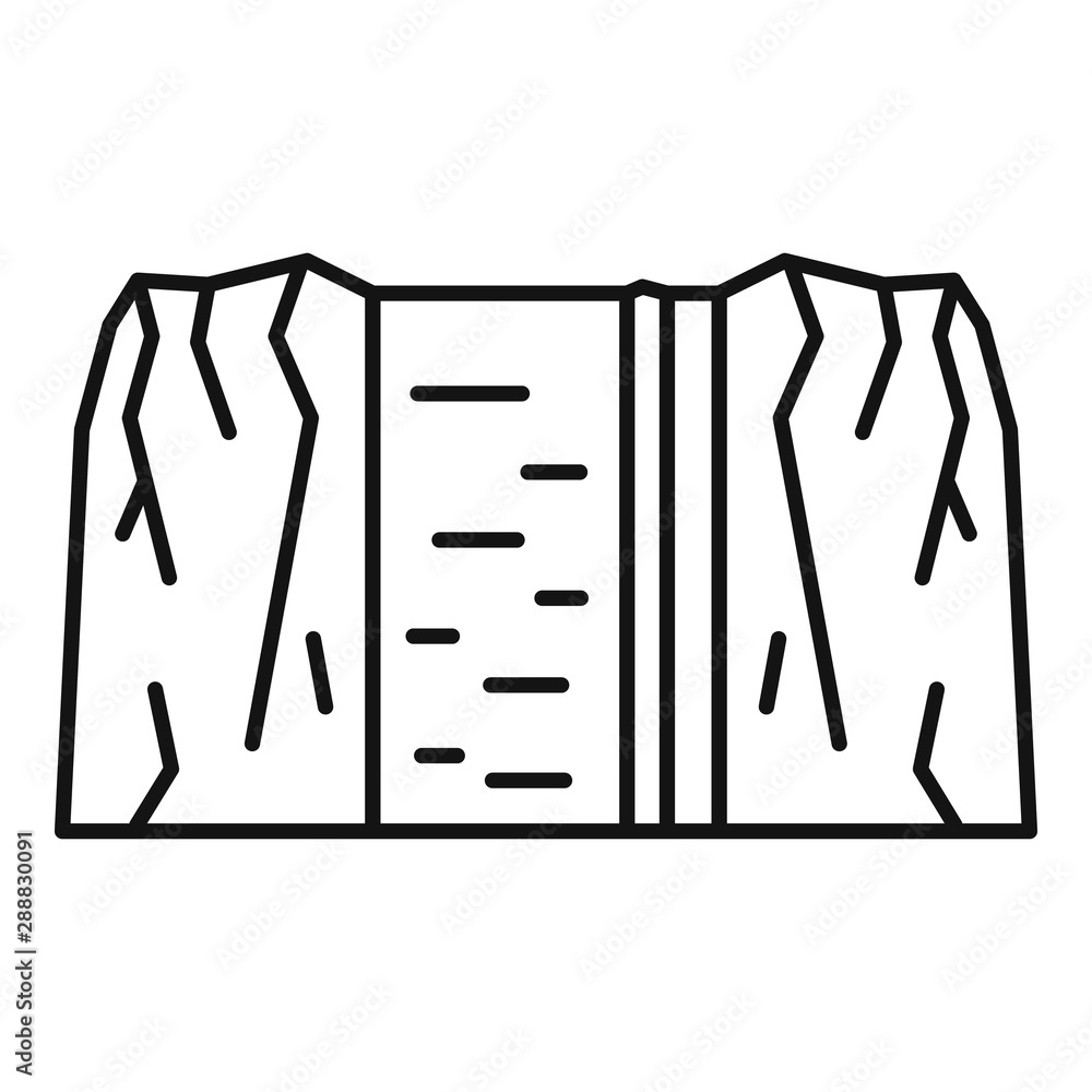 Poster cascade icon. outline cascade vector icon for web design isolated on white background
