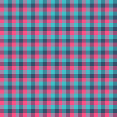 Gingham seamless cyan and red pattern. Texture for plaid, tablecloths, clothes, shirts,dresses,paper,bedding,blankets,quilts and other textile products. Vector Illustration EPS 10