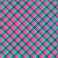 Gingham seamless cyan and red pattern. Texture for plaid, tablecloths, clothes, shirts,dresses,paper,bedding,blankets,quilts and other textile products. Vector Illustration EPS 10
