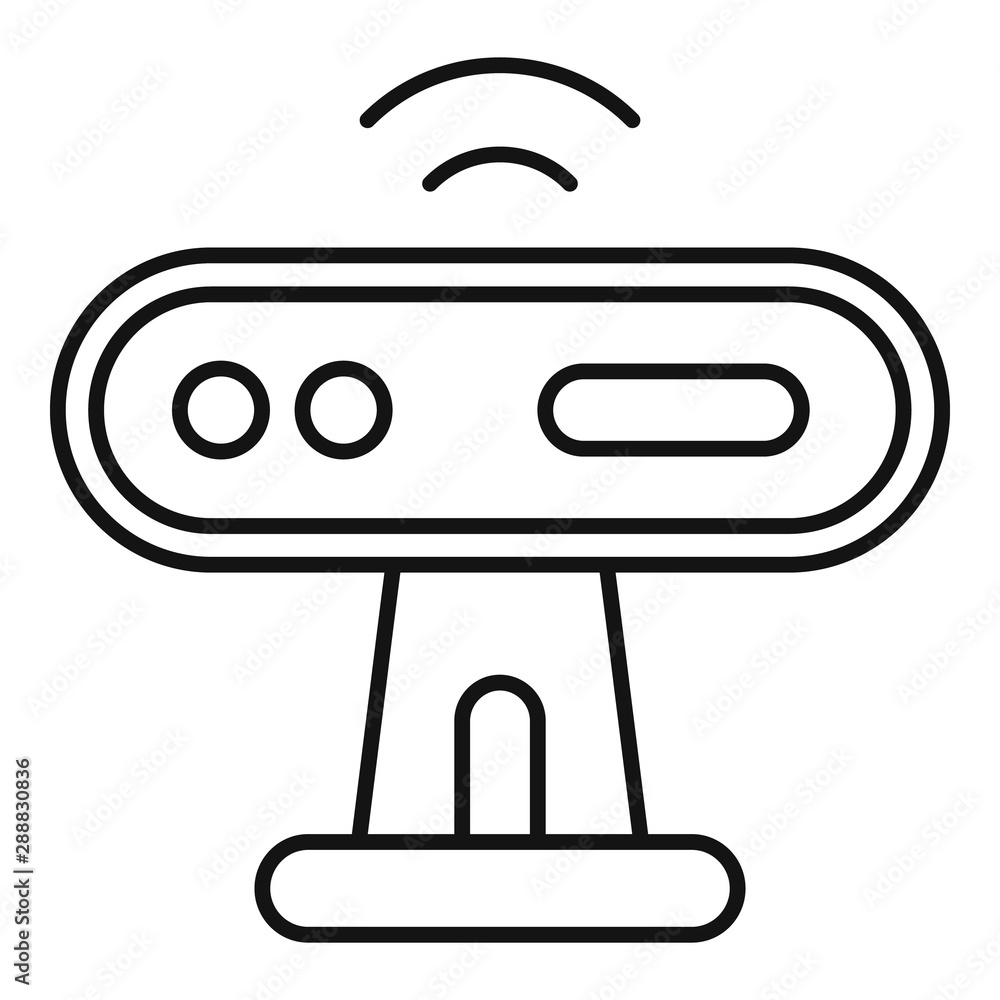 Poster web camera sensor icon. outline web camera sensor vector icon for web design isolated on white backg