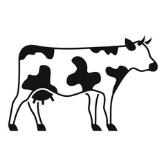 Milk cow icon. Simple illustration of milk cow vector icon for web design isolated on white background