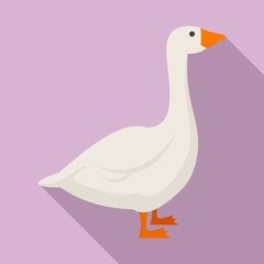 Goose bird icon. Flat illustration of goose bird vector icon for web design