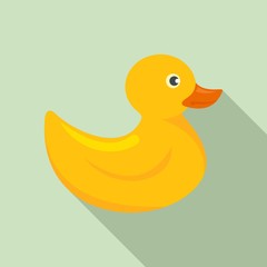 Rubber duck icon. Flat illustration of rubber duck vector icon for web design