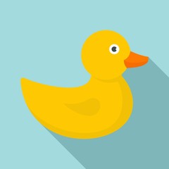 Bath duck icon. Flat illustration of bath duck vector icon for web design