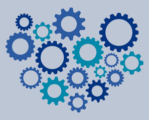 Gearwheel assembly representing an organizing mechanism