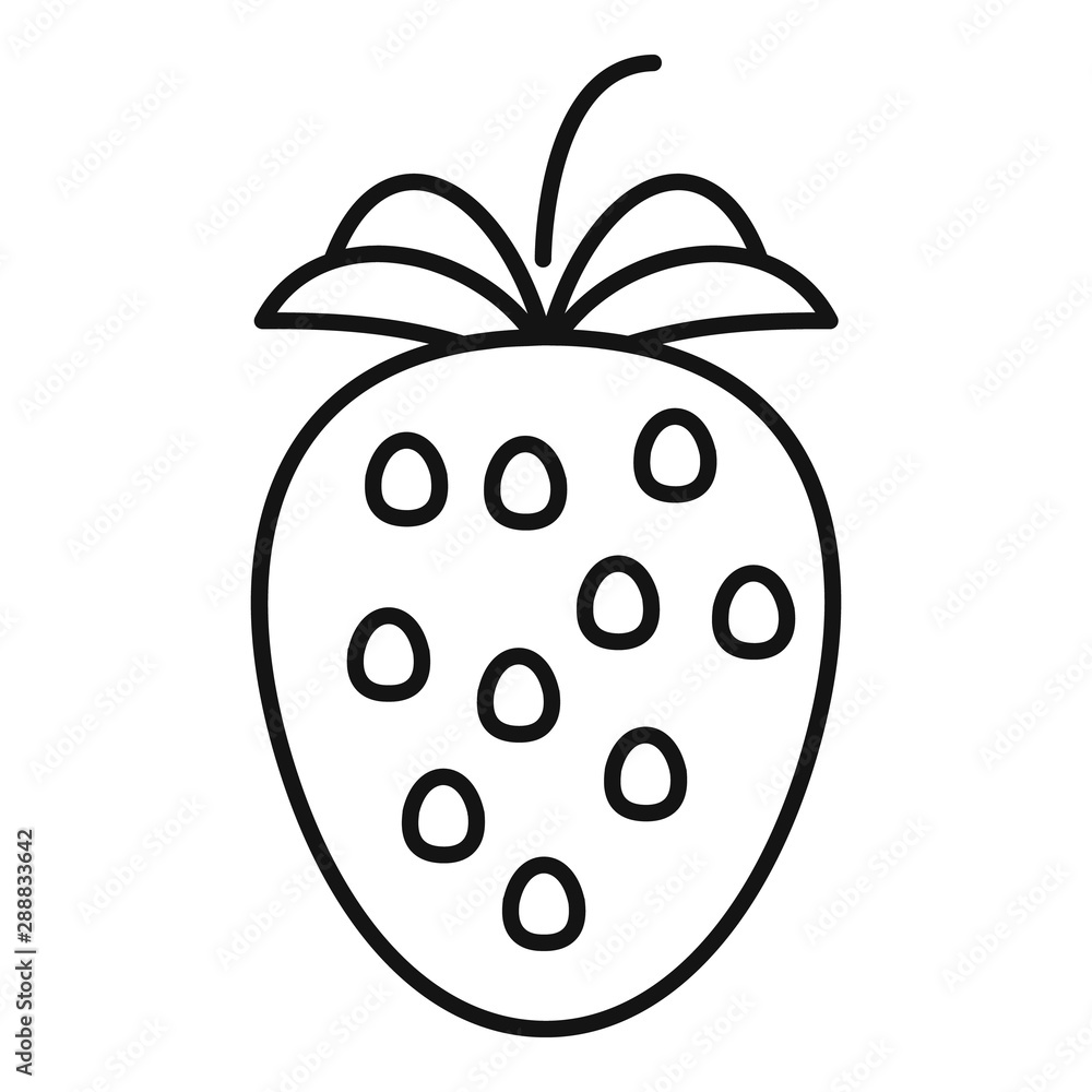 Poster strawberry icon. outline strawberry vector icon for web design isolated on white background