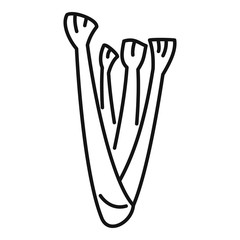 Fry plant icon. Outline fry plant vector icon for web design isolated on white background