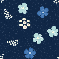 Seamless pattern Vector floral design. Romantic background print for fabrics and wallpapers.