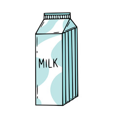 Milk pack icon. Milk box vector illustration.