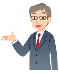 案内するビジネスマン