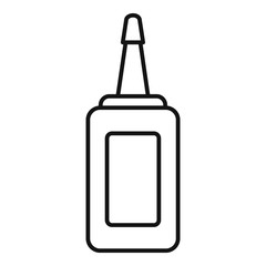 Mustard bottle icon. Outline mustard bottle vector icon for web design isolated on white background