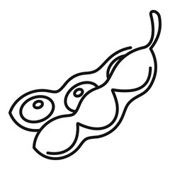 Beans icon. Outline beans vector icon for web design isolated on white background