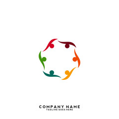 Creative people logo design template