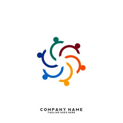 Creative people logo design template