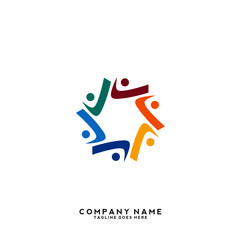 Creative people logo design template