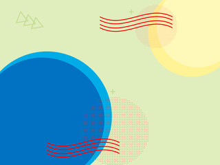 Color splash abstract cartoon background or children playground banner design element. Vector overlay colorful spotty pattern of geometric shape, line in trendy Memphis animation 80s-90s style