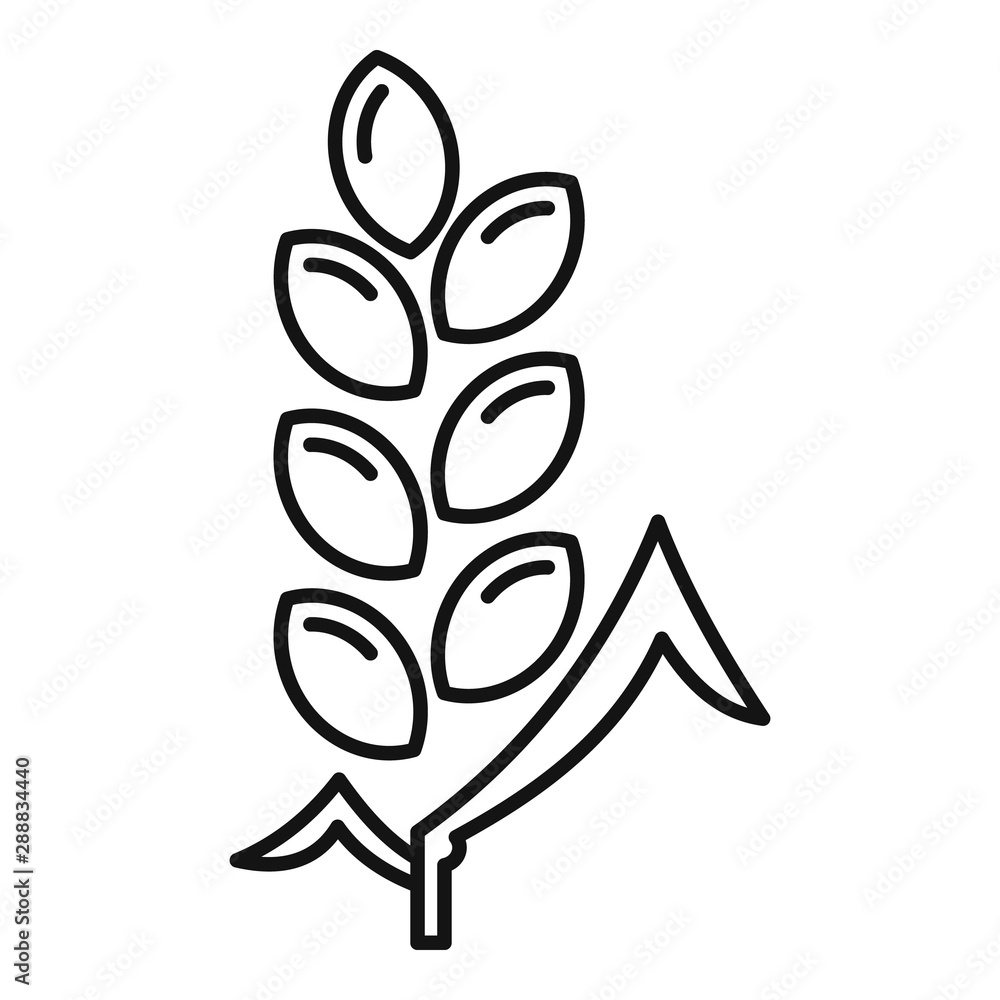 Aufkleber wheat icon. outline wheat vector icon for web design isolated on white background