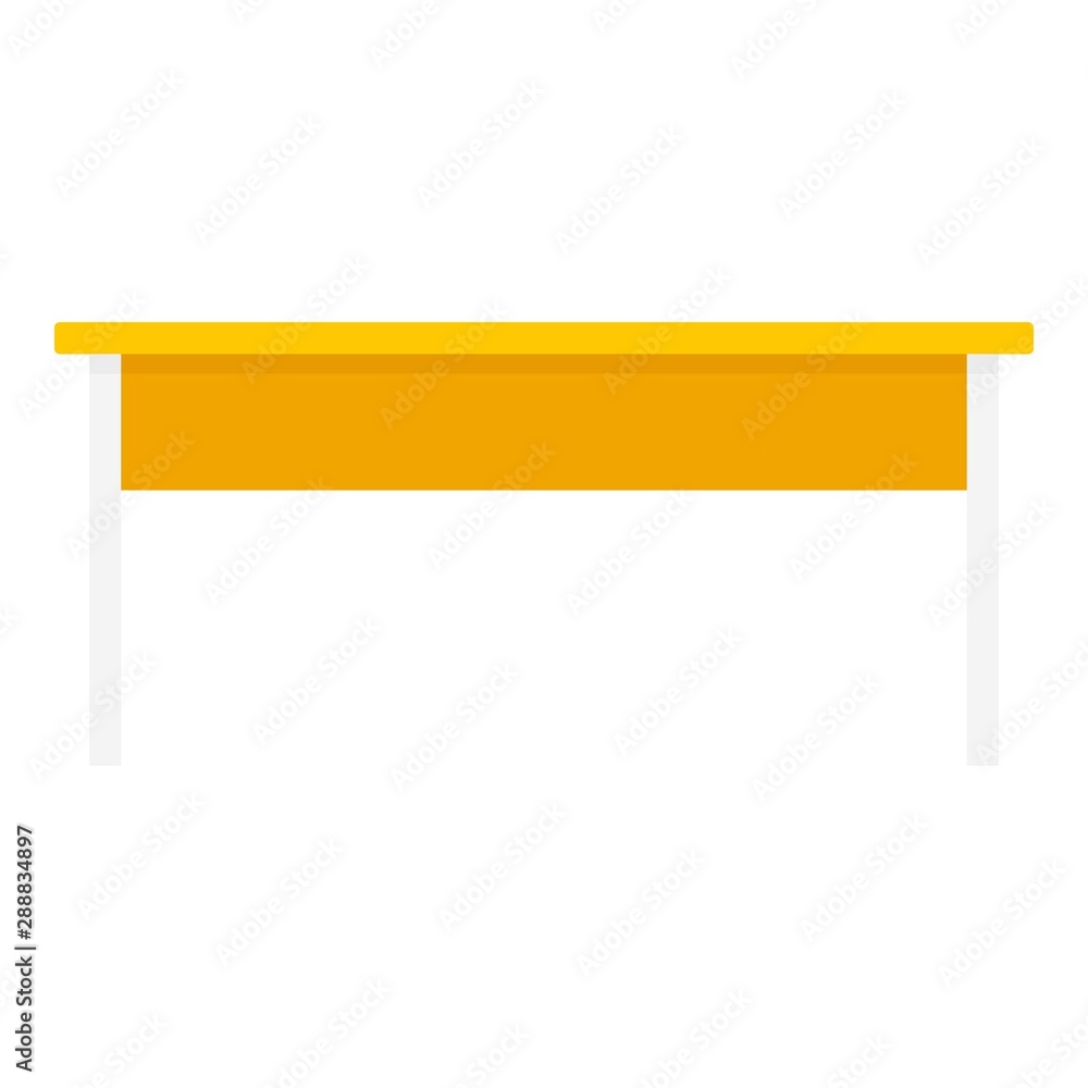 Poster office table icon. flat illustration of office table vector icon for web design