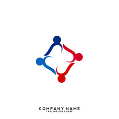 Creative people logo design template