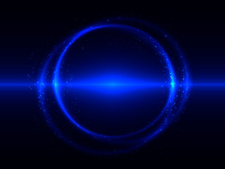 Blue abstract circle. Vector illustration for banner or card